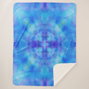 Blauwe vleugels sherpa deken