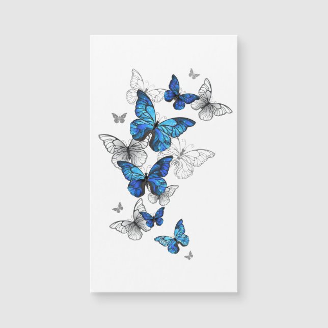 Blauwe Vliegende Vlinders Morpho (Voorkant)