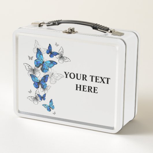 Blauwe Vliegende Vlinders Morpho (Voorkant)
