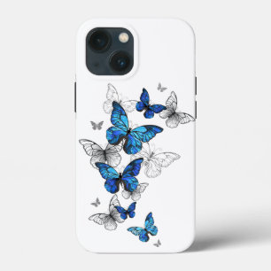 Blauwe Vliegende Vlinders Morpho iPhone 13 Mini Hoesje