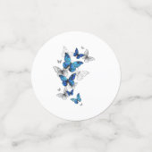 Blauwe Vliegende Vlinders Morpho Confetti (Kleine voorkant)