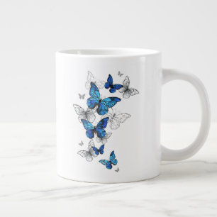 Blauwe Vliegende Vlinders Morpho Extra Grote Beker
