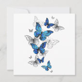 Blauwe Vliegende Vlinders Morpho Kaart (Voorkant)