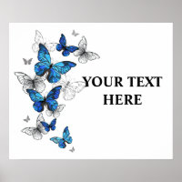 Blauwe Vliegende Vlinders Morpho