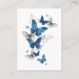 Blauwe Vliegende Vlinders Morpho Visitekaartje