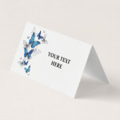 Blauwe Vliegende Vlinders Morpho Visitekaartjes (Achterkant)