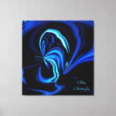 Blauwe Vlinder Abstract Verpakte Canvas Print (Voorkant)