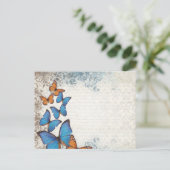 Blauwe vlinder briefkaart (Staand voorkant)