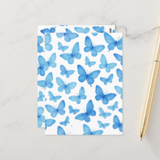 Blauwe vlinder briefkaart