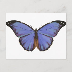 Blauwe vlinder briefkaart