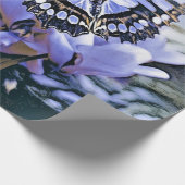 Blauwe vlinder cadeaupapier (Hoek)