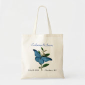  blauwe vlinder Canvas tas (Voorkant)