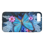 Blauwe vlinder Case-Mate iPhone case (Achterkant (Horizontaal))
