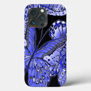 Blauwe vlinder iPhone 13 pro hoesje