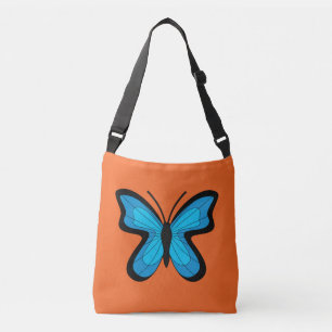 Blauwe Vlinder Crossbody Tas