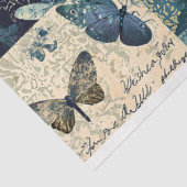  Blauwe Vlinder Decoupage Bloemencollage Tissuepapier (Detail)