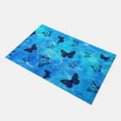 Blauwe vlinder deurmat (Schuin)