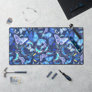 Blauwe Vlinder Dromerige Whimsical Werkplek Decora Bureaumat
