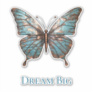 Blauwe Vlinder Droom Sticker