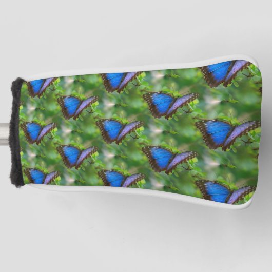 Blauwe vlinder golfheadcover (Voorkant)