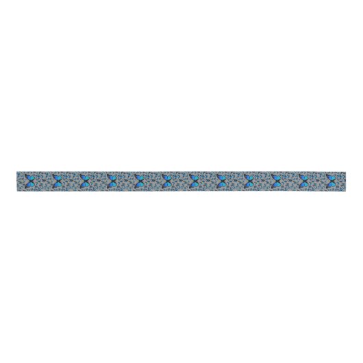 blauwe vlinder grosgrain lint (Voorkant)
