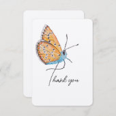 Blauwe vlinder Hartelijk dank Bedankkaart (Voorkant / Achterkant)