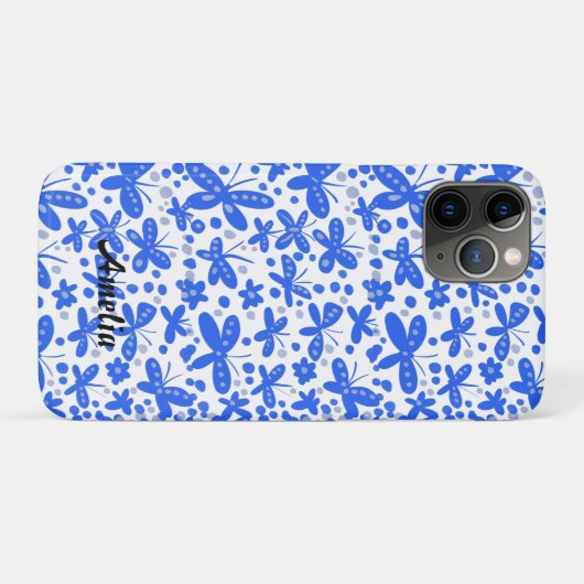 Blauwe vlinder iPhonettas Case-Mate iPhone Case (Achterkant (horizontaal))