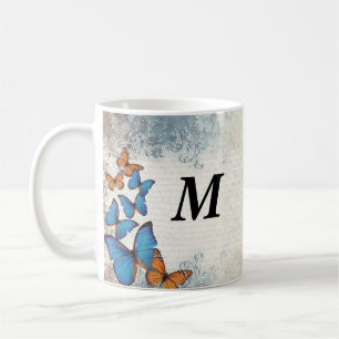Blauwe vlinder koffiemok