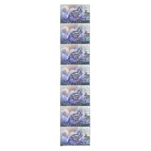 Blauwe vlinder korte tafelloper