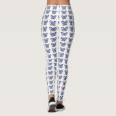 Blauwe vlinder Leggings, M Leggings (Achterkant)
