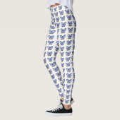 Blauwe vlinder Leggings, M Leggings (Links)