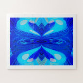 Blauwe vlinder legpuzzel (Horizontaal)