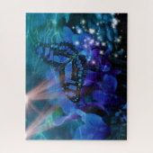 Blauwe vlinder legpuzzel (Verticaal)