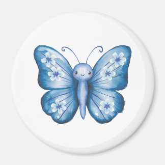 Blauwe vlinder magneet
