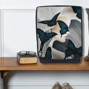 Blauwe Vlinder Maskerade Elegante Fantasie Rugtassen