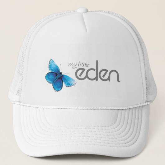 Blauwe vlinder mijn kleine eden-pet trucker pet (Voorkant)