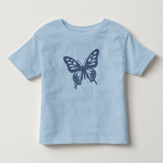Blauwe Vlinder Minimale Natuurkunst van Papil Kinder Shirts