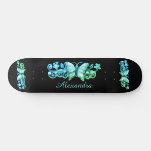 Blauwe vlinder op maat skateboard