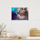 BLAUWE VLINDER POSTER (Keuken)