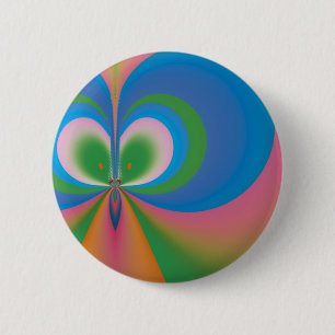 Blauwe Vlinder Ronde Button 5,7 Cm
