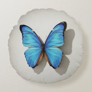 Blauwe Vlinder Ronde Kussen Natuurlijke Decoratie