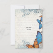 Blauwe vlinder RSVP (Achterkant)
