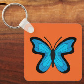 Blauwe Vlinder Sleutelhanger (Voorkant)