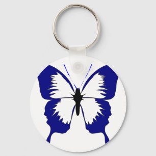 Blauwe vlinder sleutelhanger