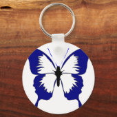 Blauwe vlinder sleutelhanger (Voorkant)
