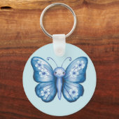 Blauwe vlinder sleutelhanger (Achterkant)