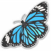 Blauwe vlinder sticker (Voorkant)