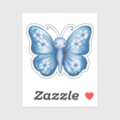 Blauwe vlinder sticker (Vel)