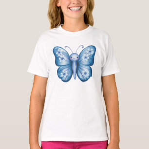 Blauwe vlinder t-shirt