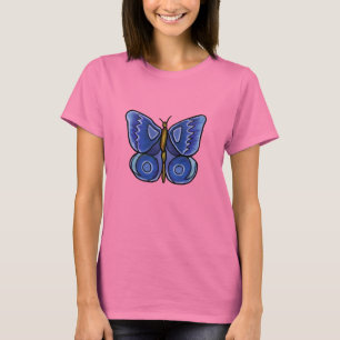 Blauwe vlinder t-shirt